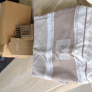 Nespresso Oversized Beach Towel and Espresso Spoons Lot